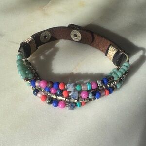 Lucky Brand Beaded and leather  Bracelet